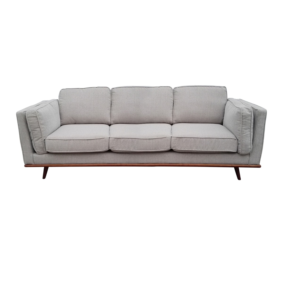 01_89_1_26 3 Seater Sofa Beige Fabric Modern Lounge Set for Living Room Couch with Wooden Frame - Image 1