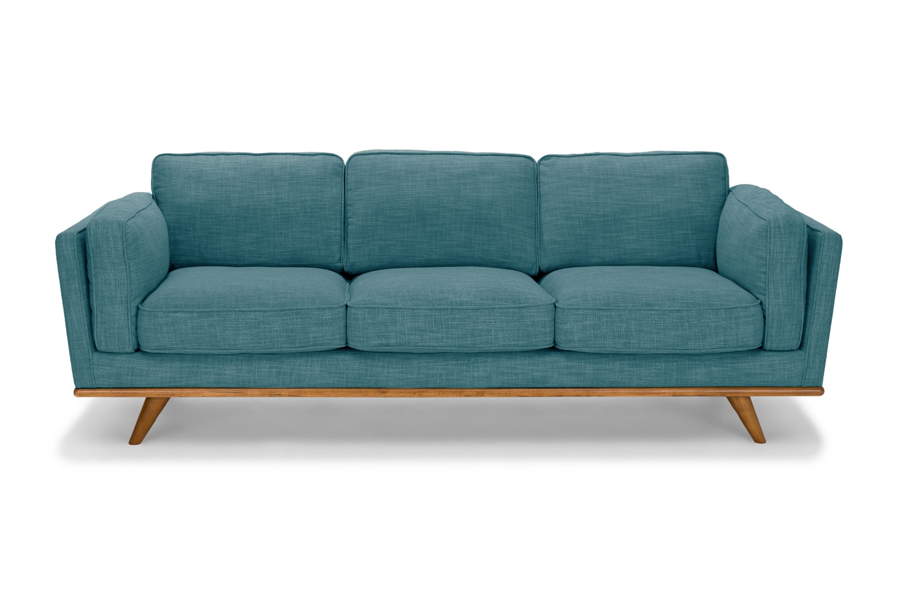 03_88_1_27 3 Seater Sofa Teal Fabric Lounge Set for Living Room Couch with Wooden Frame - Image 1