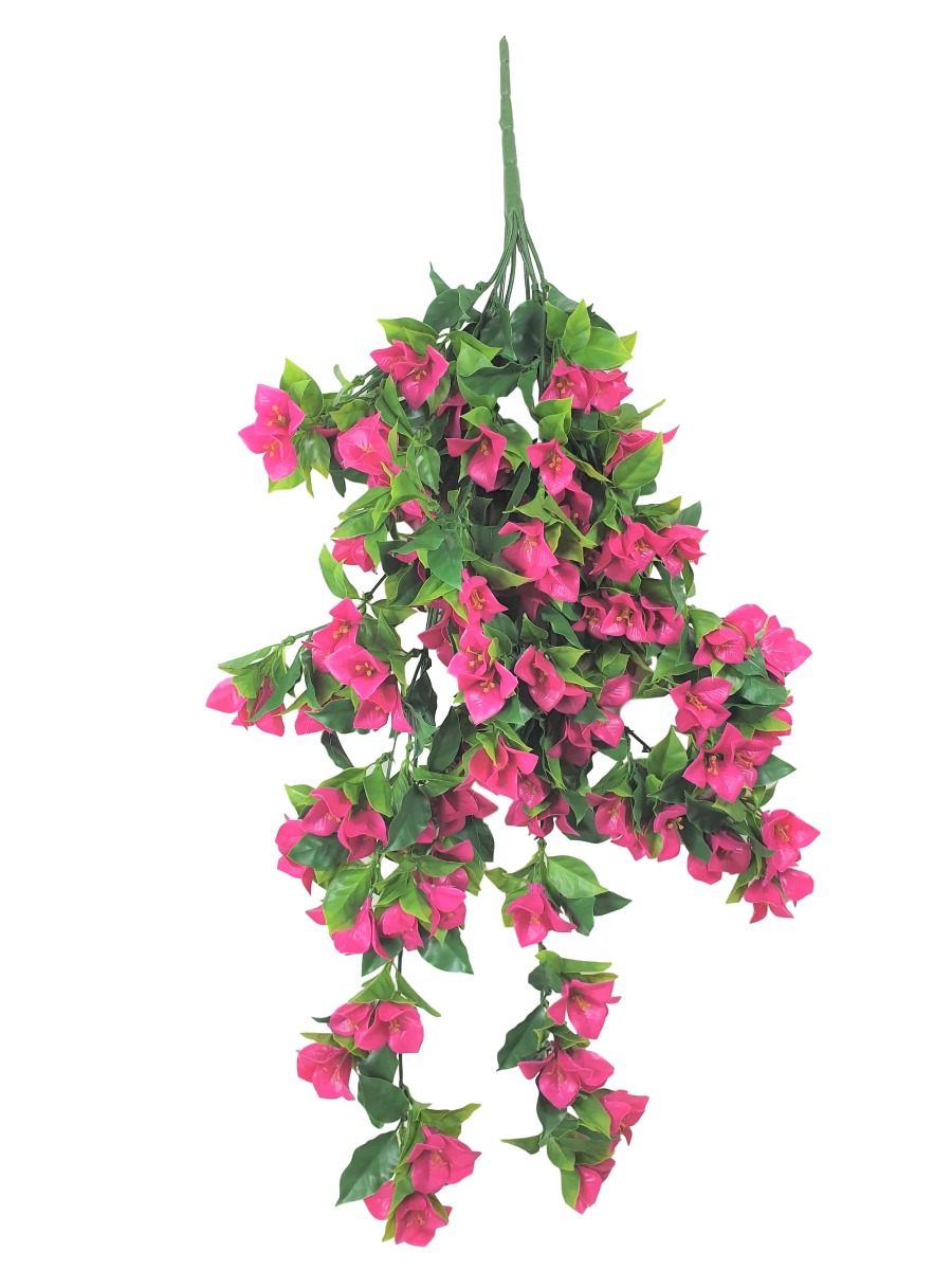 1005616_1 Hanging Artificial Bougainvillea Plant (Pink / Lilac) UV Resistant 90cm - Image 1