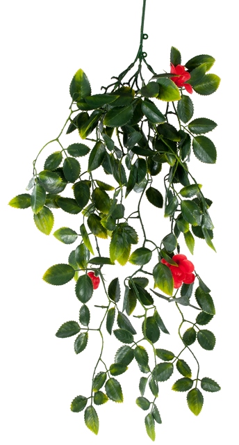1005900_12 Red Mixed Hanging Foliage UV 60cm - Image 1