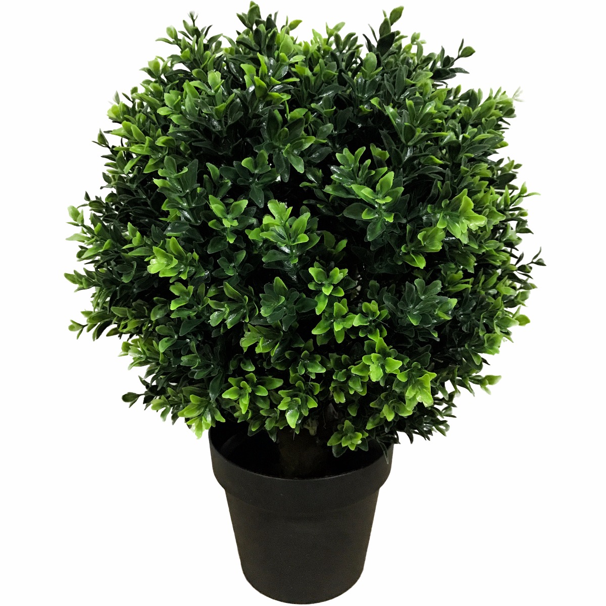 1012734_12 UV Resistant Artificial Topiary Shrub (Hedyotis) 50cm Mixed Green - Image 1