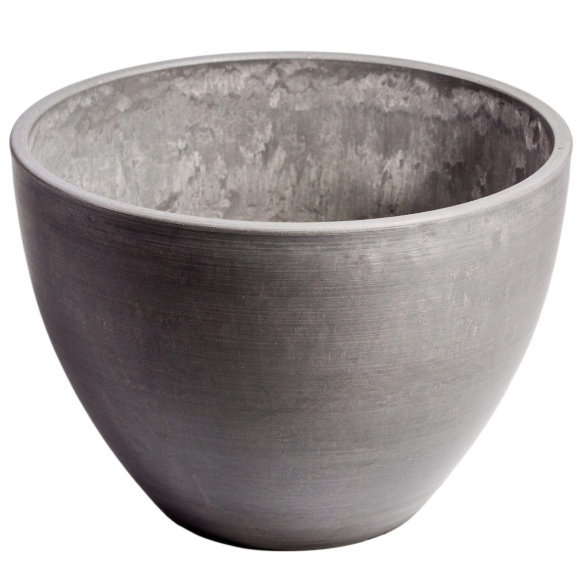 9210030_3 Polished Grey Planter Bowl 30cm - Image 1