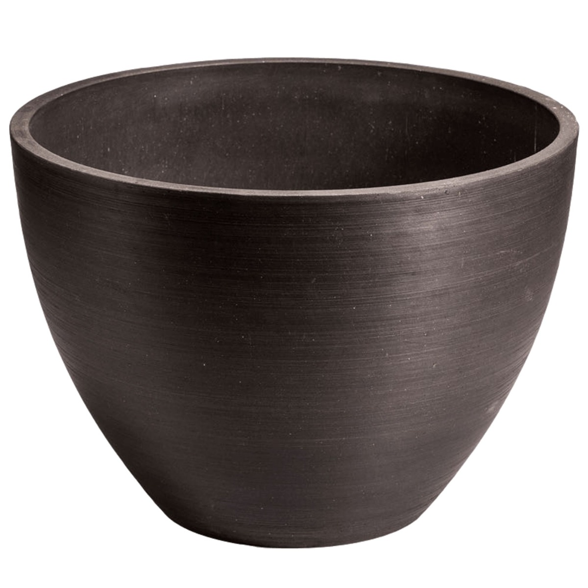 9230030_3 Polished Black Planter Bowl 30cm - Image 1