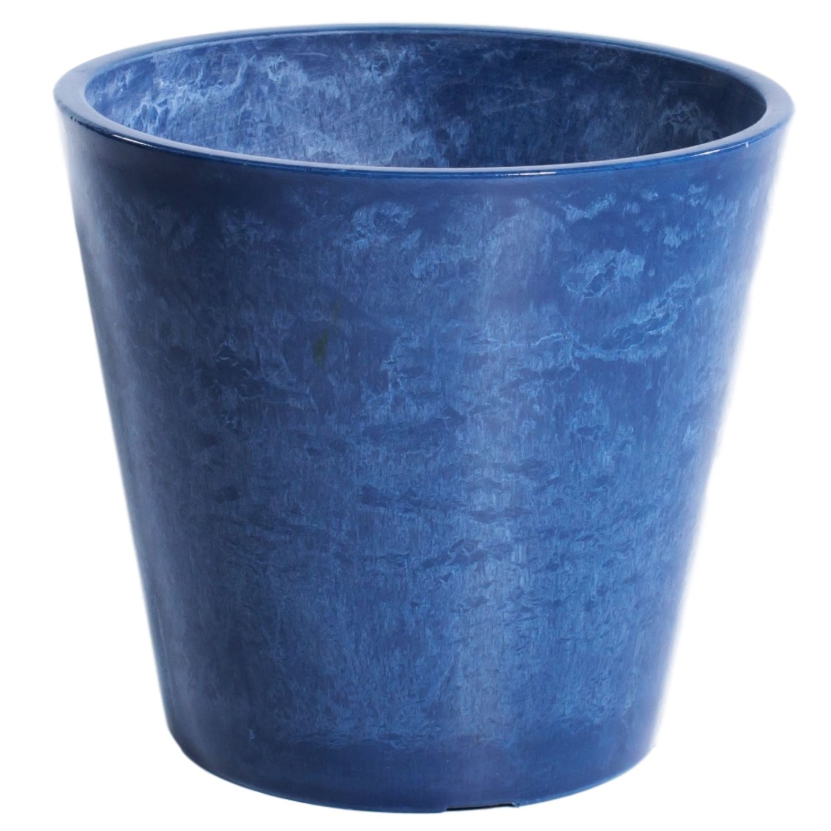 9670025_8 Glossy Blue Garden Pot 25cm - Image 1