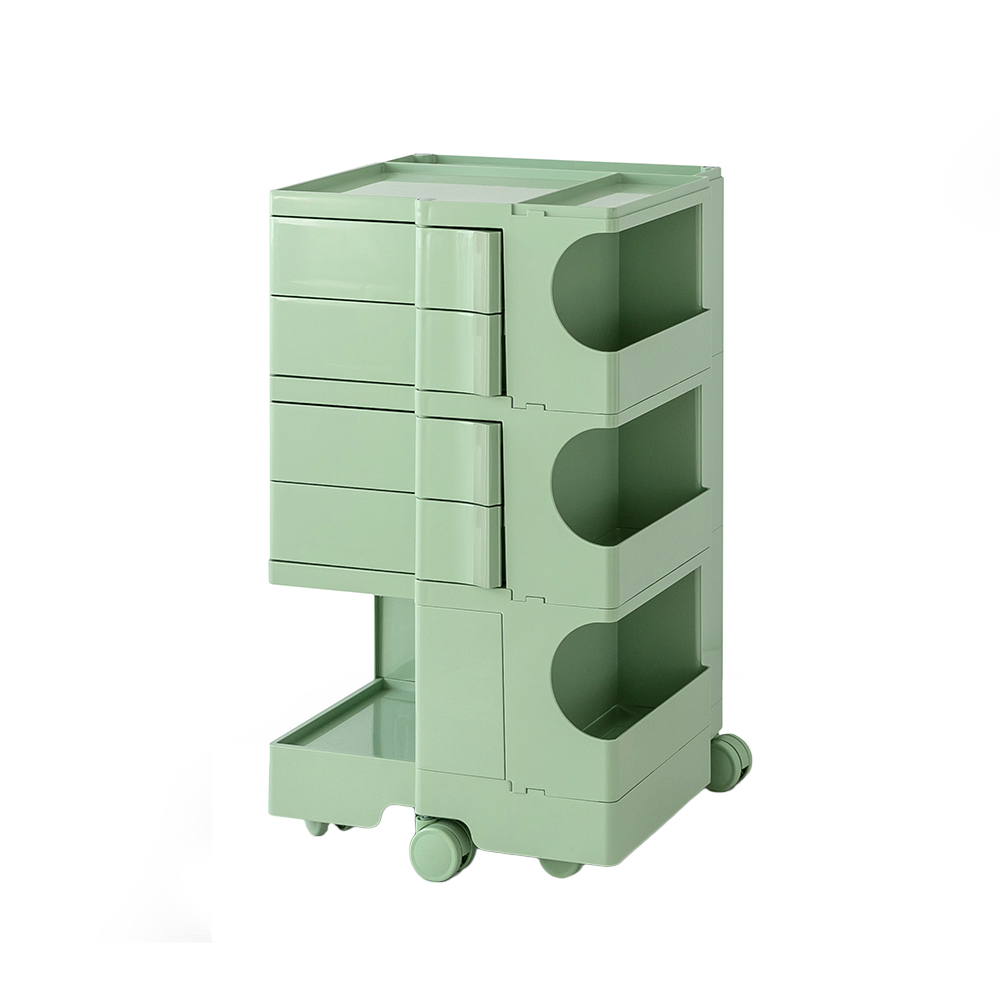 AI-PP-TROLLEY-L-GR-24517-00 Artiss Storage Trolley Bedside Table 5 Tier Cart Boby Replica Green - Image 1