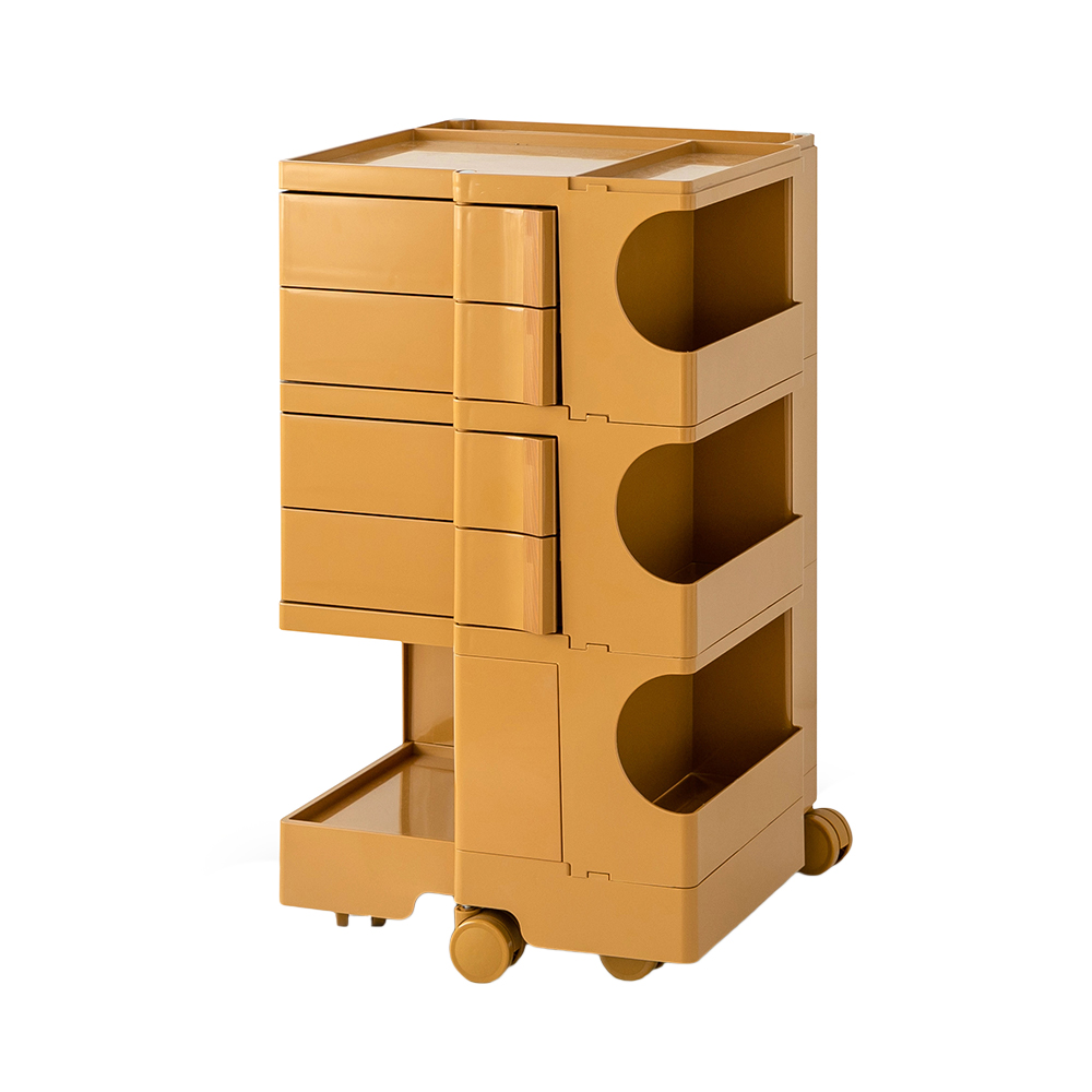 AI-PP-TROLLEY-L-YE-00 ArtissIn Storage Trolley Bedside Table 5 Tier Cart Boby Replica Yellow - Image 1