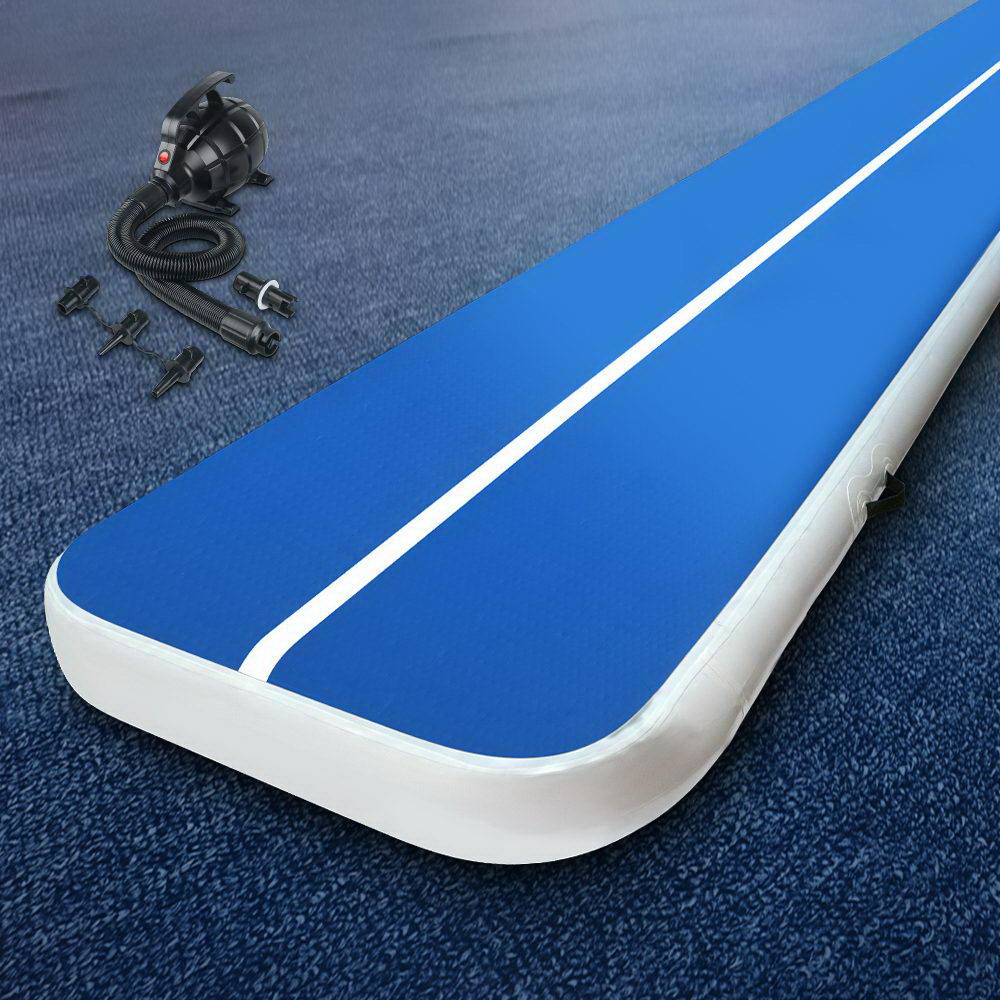 ATM-6-1-02M-BL-AP-202502281204-00 Everfit 6X1M Inflatable Air Track Mat 20CM Thick with Pump Tumbling Gymnastics Blue - Image 1