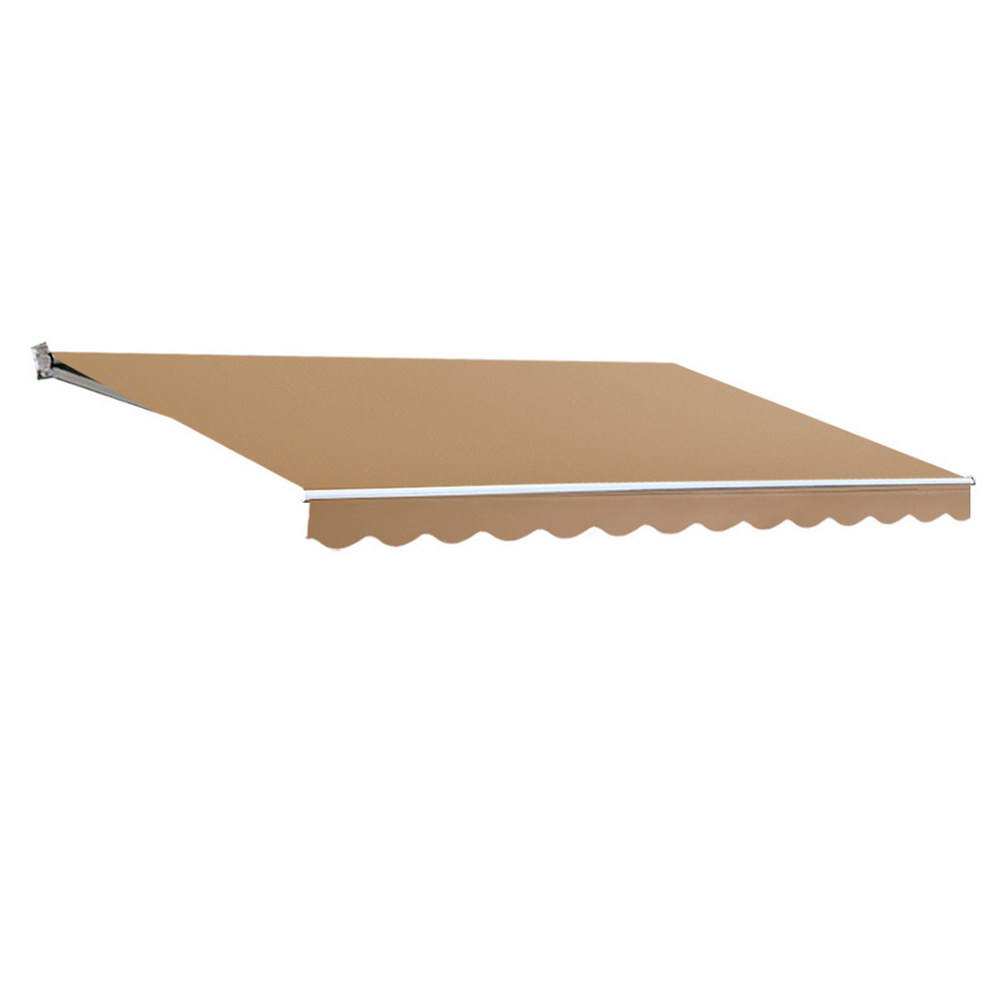 AWN-B-ARM-REMOTE-25X20-BEIGE-186231-00 Instahut Retractable Folding Arm Awning Motorised Remoter Sunshade 2.5Mx2M Beige - Image 1