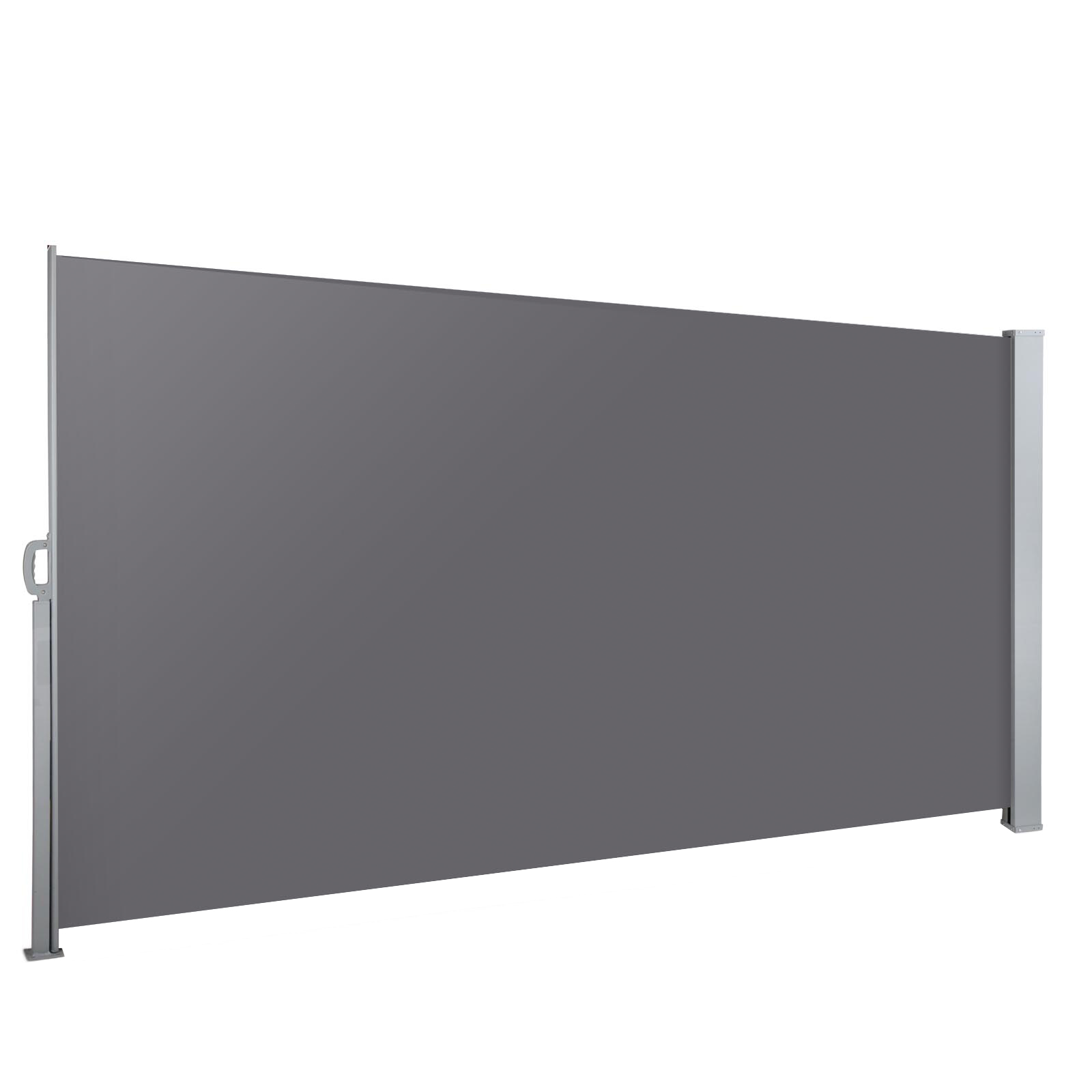 AWN-B-SIDE-FC-140-GREY-00 Instahut Side Awning Sun Shade Outdoor Blinds Retractable Screen 1.4X3M GR - Image 1