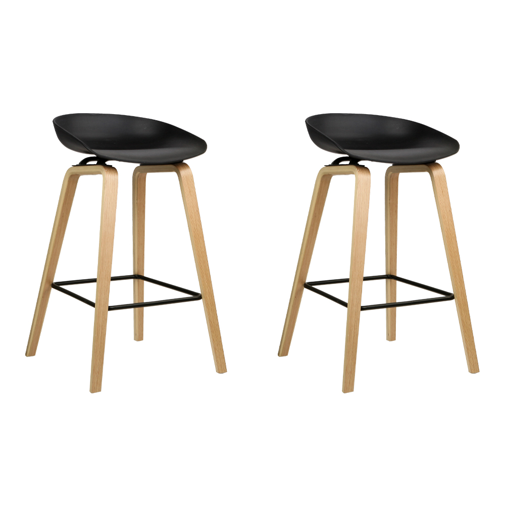 BA-TW-8801-BKX2-202503041138-00 Artiss 2x Bar Stools Wooden - Image 1