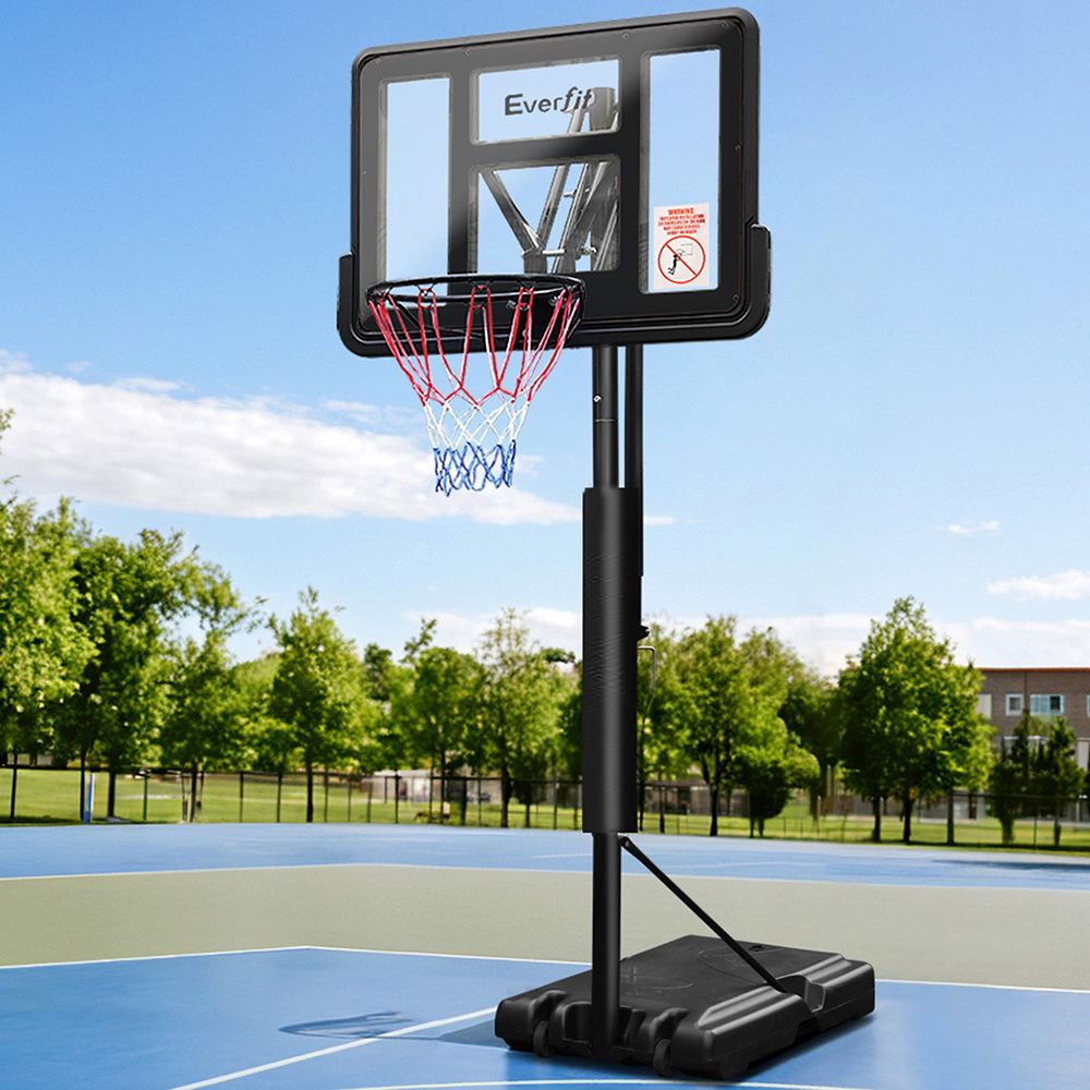 BAS-HOOP-305-BK-19228-07 Everfit 3.05M Basketball Hoop Stand System Adjustable Height Portable Pro Black - Image 1