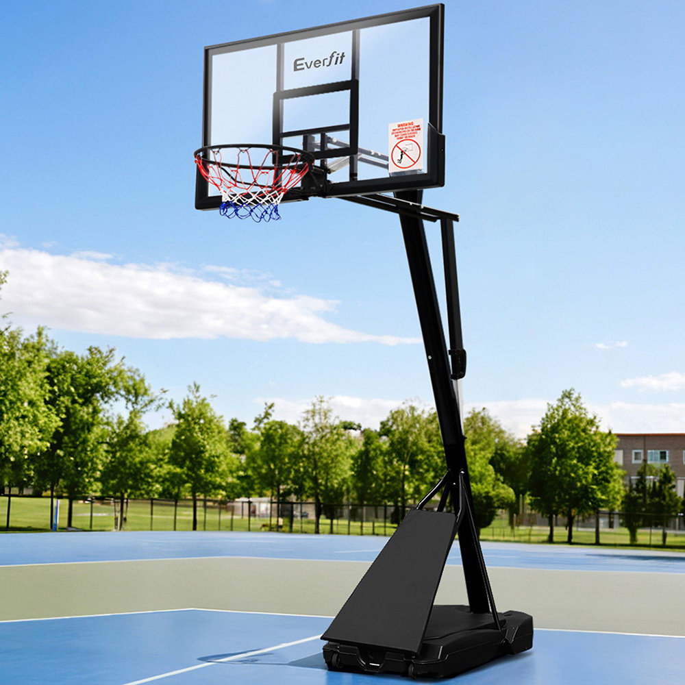 BAS-HOOP-305-S-19628-07 Everfit 3.05M Basketball Hoop Stand System Adjustable Height Portable Black Pro - Image 1