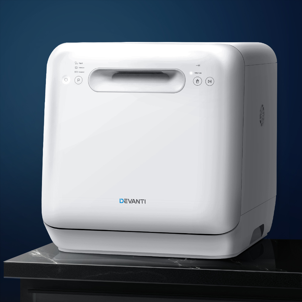 BDW-3-02C-WH-202502281652-00 Devanti 3 Place Settings Benchtop Dishwasher - Image 1