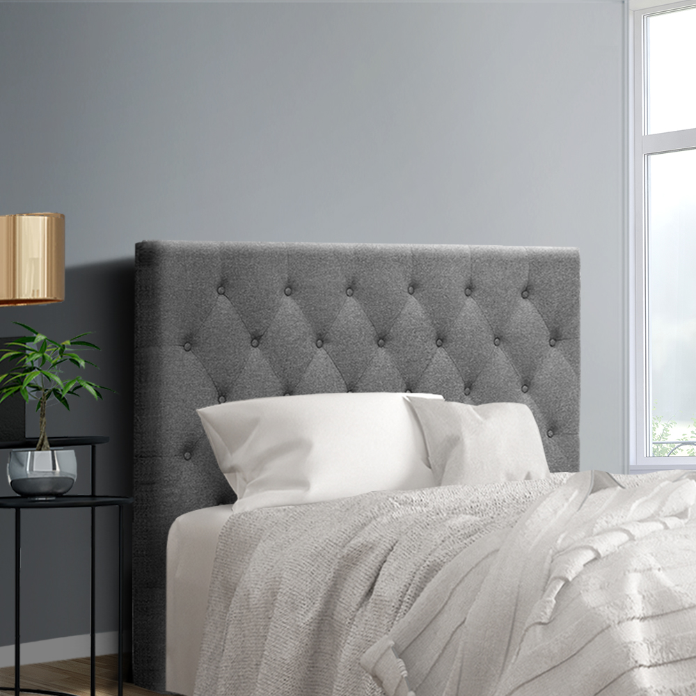 BFRAME-H-CAPPI-KS-GY-202502281400-00 Artiss Bed Head Headboard King Single Size Fabric - CAPPI Grey - Image 1