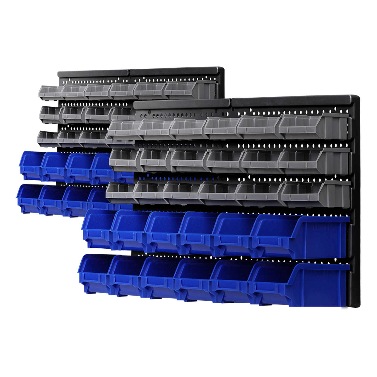 BIN-WALL-30X2-00 Giantz 60 Storage Bin Rack Wall Mounted - Image 1