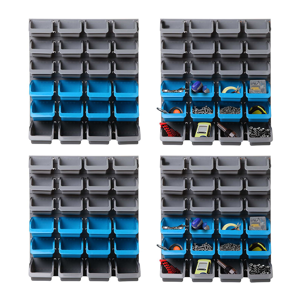 BIN-WALL-48X2-00 Giantz 96 Storage Bin Rack Wall Mounted - Image 1