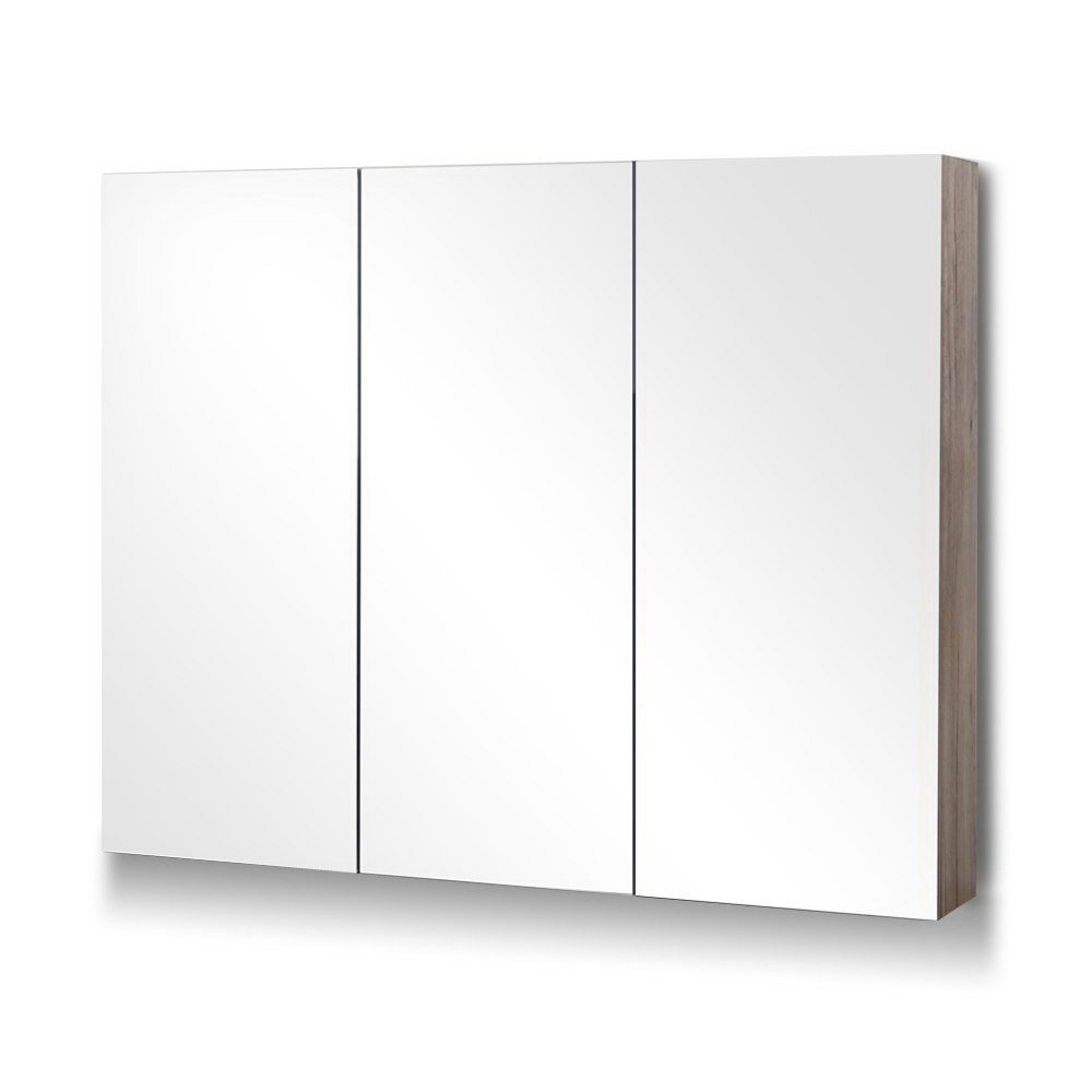 BV-MC-6005-NT-AB-00 Cefito Bathroom Mirror Cabinet 900x720mm Oak - Image 1