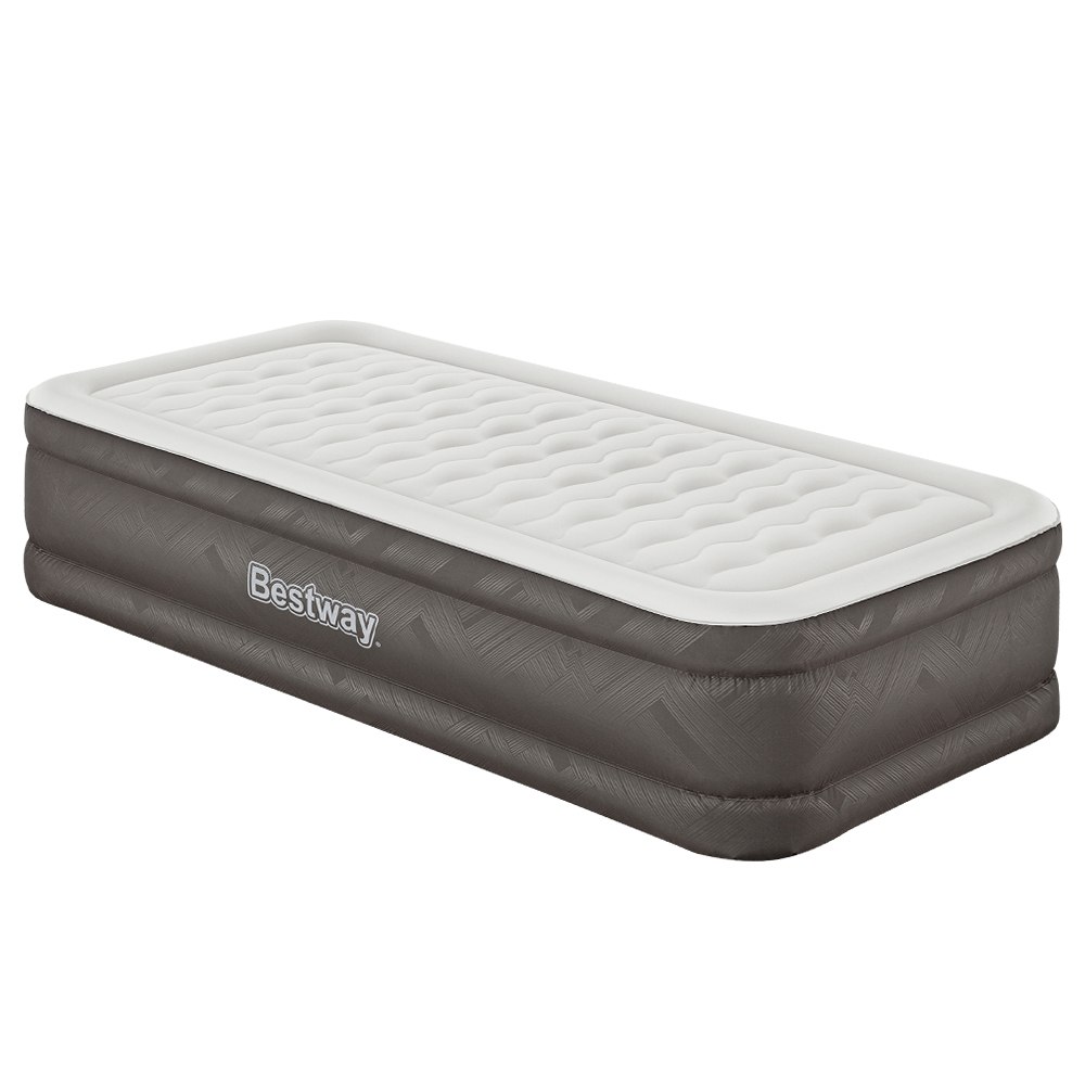 BW-BED-S-46-69048-00 Bestway Air Mattress Single Inflatable Bed 46cm Airbed Grey - Image 1