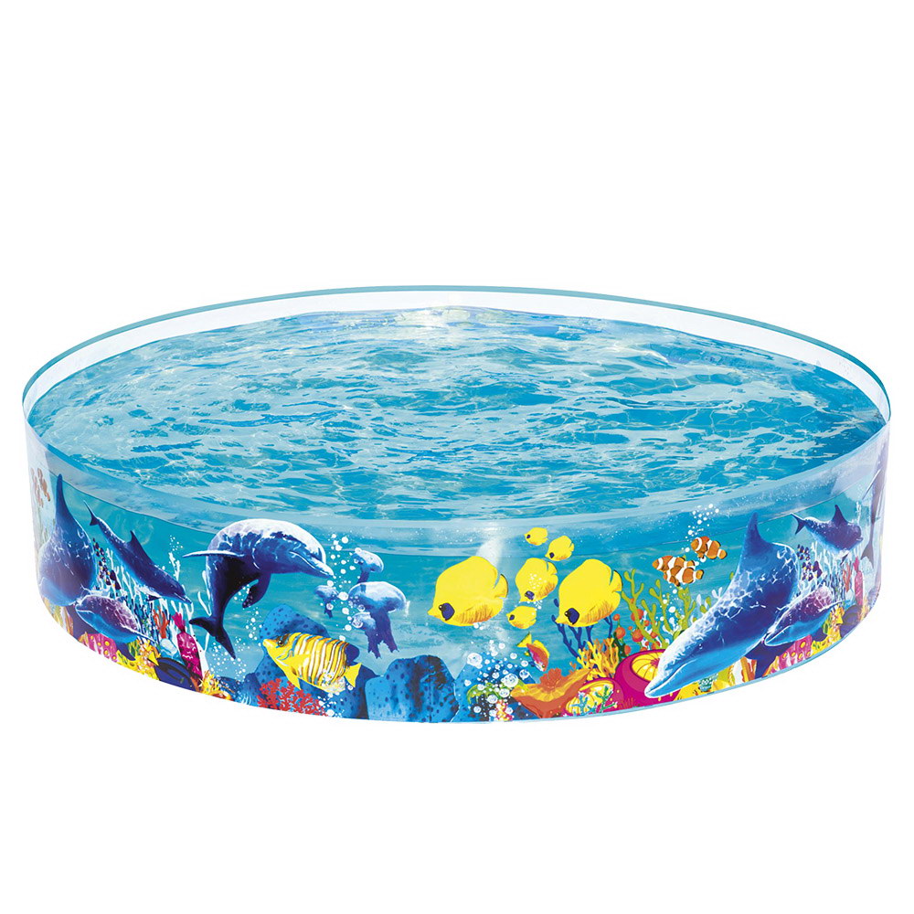 BW-POOL-KID-55030-00 Bestway Kids Pool 183x38cm Round Above Ground Rigid Swimming Pools Undersea 946L - Image 1