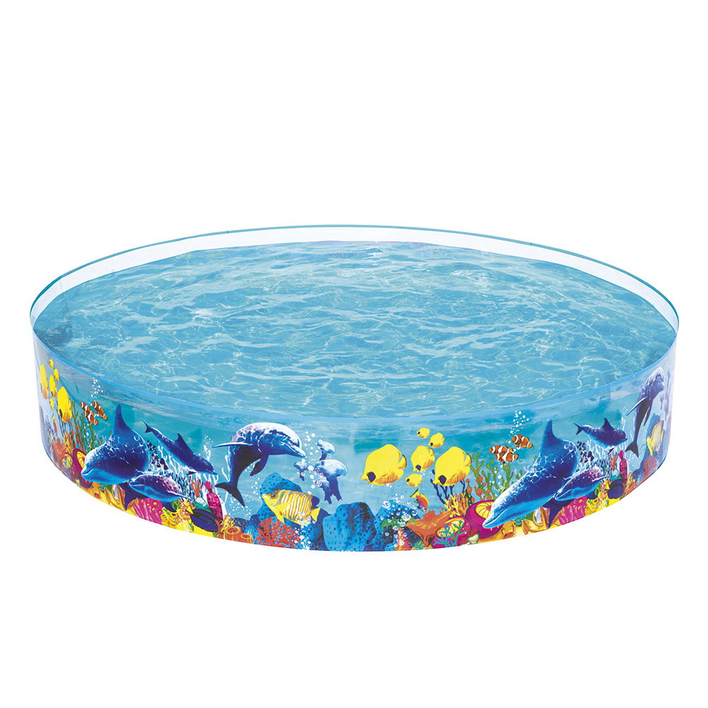 BW-POOL-KID-55031-00 Bestway Kids Pool 244x46cm Round Above Ground Rigid Swimming Pools Undersea 2074L - Image 1