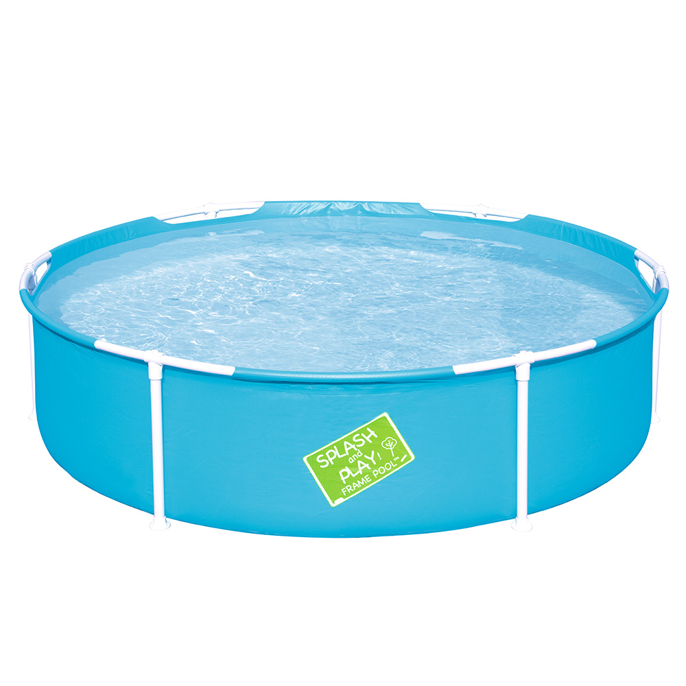 BW-POOL-KID-R-56283-00 Bestway Kids Pool 152x38cm Round Steel Frame Swimming Pools Above Ground 580L - Image 1