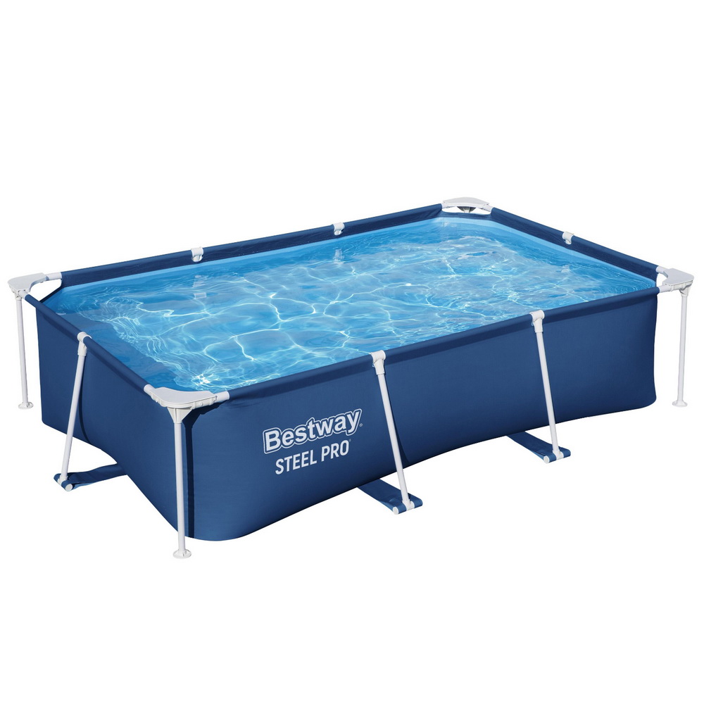 BW-POOL-SQ-259-56496-10600-00 Bestway Swimming Pool 259x170x61cm Steel Frame Above Ground Pools 2300L - Image 1