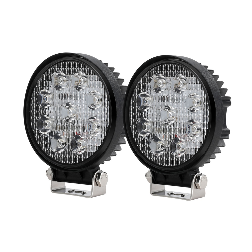 CAR-DL-LED-RO-5-SET-BK-185491-00 Giantz Pair LED Driving Lights 4.5 Inch Flood Spot Lights Car Truck SUV 12V 24V - Image 1