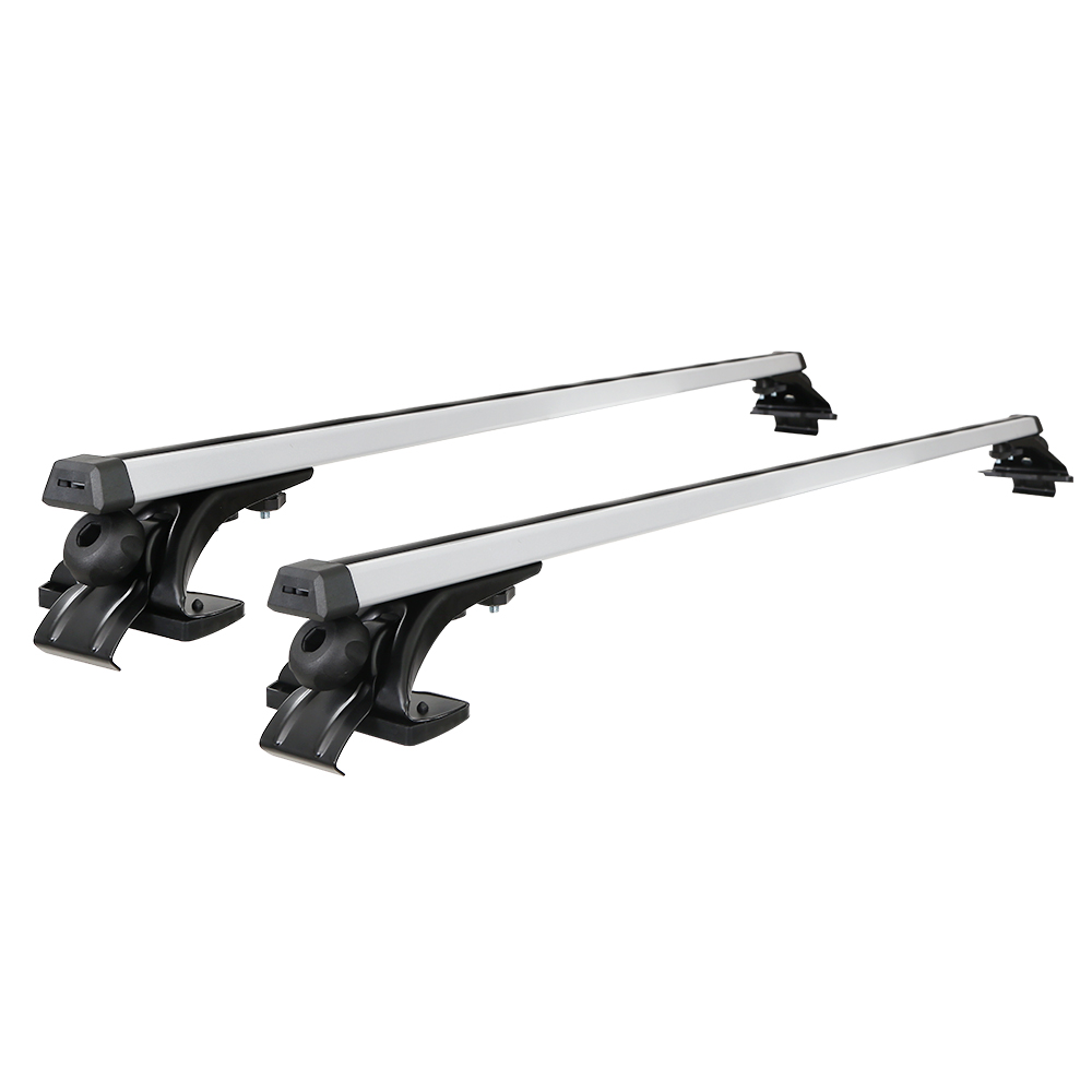 CAR-RFBAR-5702-135-SI-21642-00 Universal Car Roof Racks Pod Aluminium Cross Bars Brackets 145cm Silver - Image 1