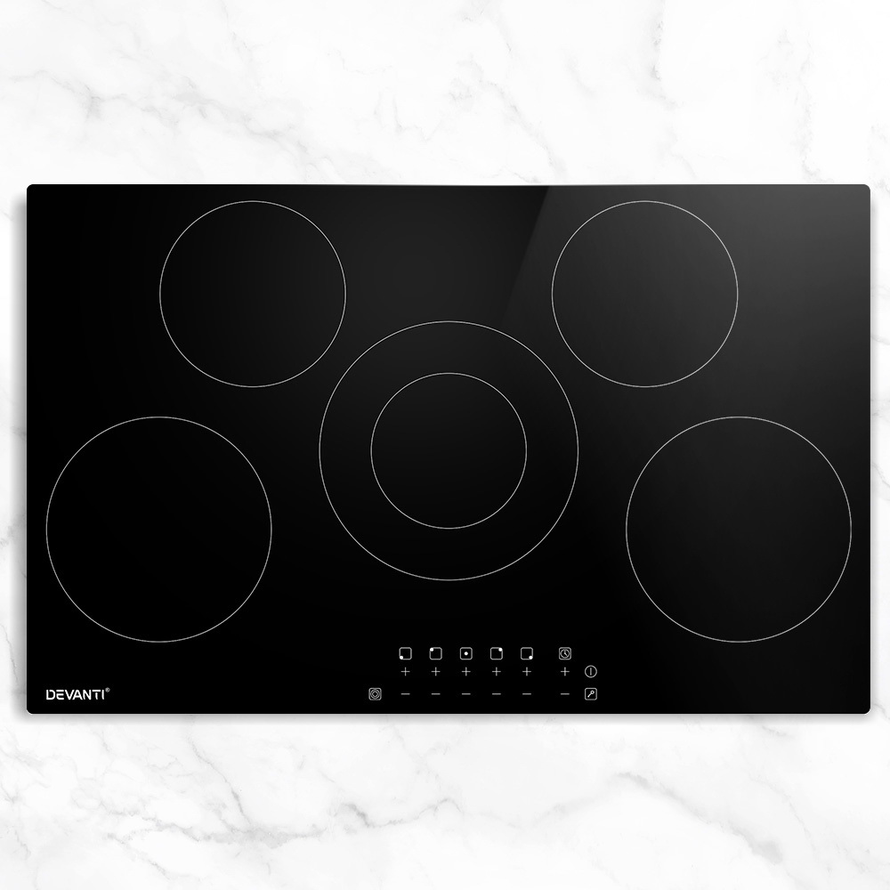 CCT-B-5B-6Z-TOUCH-BK-202502281530-00 Devanti Electric Ceramic Cooktop 90cm - Image 1