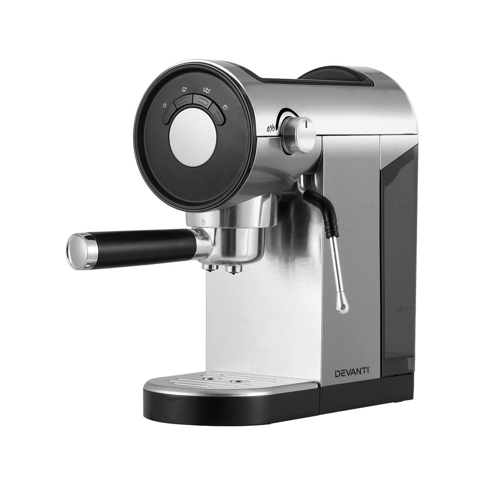 CM-01-SS-64853-00 Devanti 20 Bar Coffee Machine Espresso Cafe Maker - Image 1