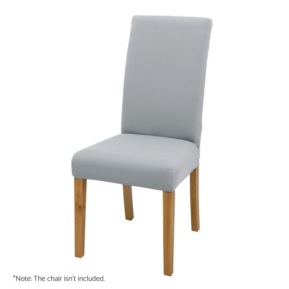 DCOVER-SPAN-4PC-GY-183460-00 Artiss Dining Chair Covers 4x Slipcovers Spandex Stretch Banquet Wedding Grey - Image 1