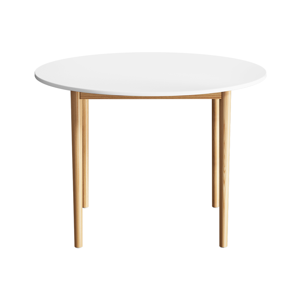 DINING-C-TAB-01-WHWD-139357-00 Artiss Dining Table Round White 108CM Diameter Demi - Image 1