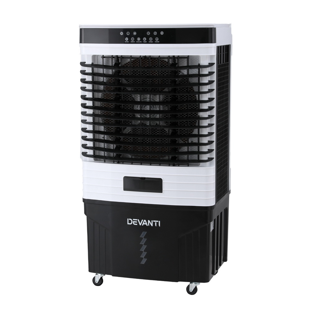 EAC-C-60L-BL-WH-191854-00 Devanti 60L Evaporative Air Cooler Conditioner - Image 1
