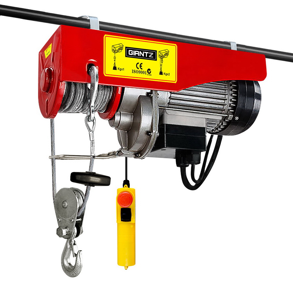 EH-15M-PA600A-00 Giantz Electric Hoist Winch 300/600KG Cable 18M Rope Tool Remote Chain Lifting - Image 1
