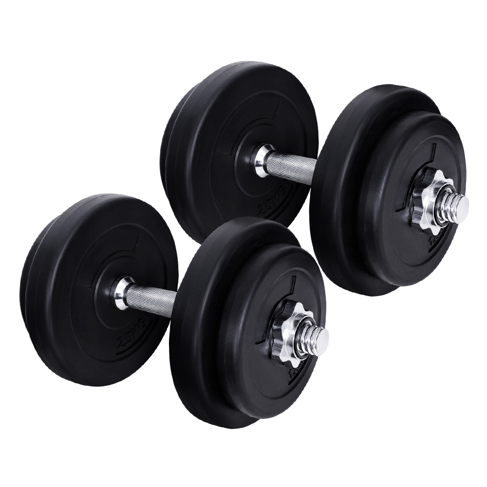 FIT-K-DB-SET-20-00 Everfit 20kg Dumbbell Set Weight Plates Dumbbells Lifting Bench - Image 1