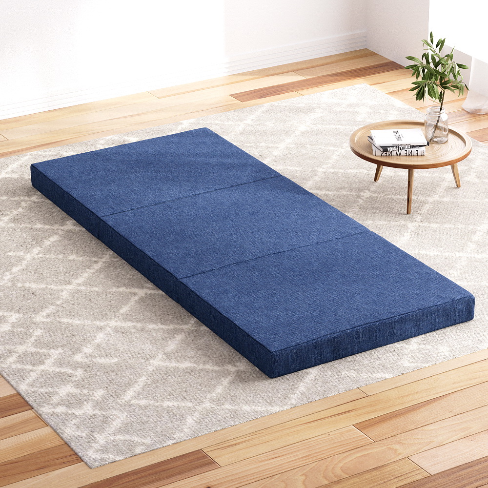 FOAM-MFM-TRIO-BU-95252-04 Giselle Bedding Foldable Mattress Folding Foam Single Blue - Image 1
