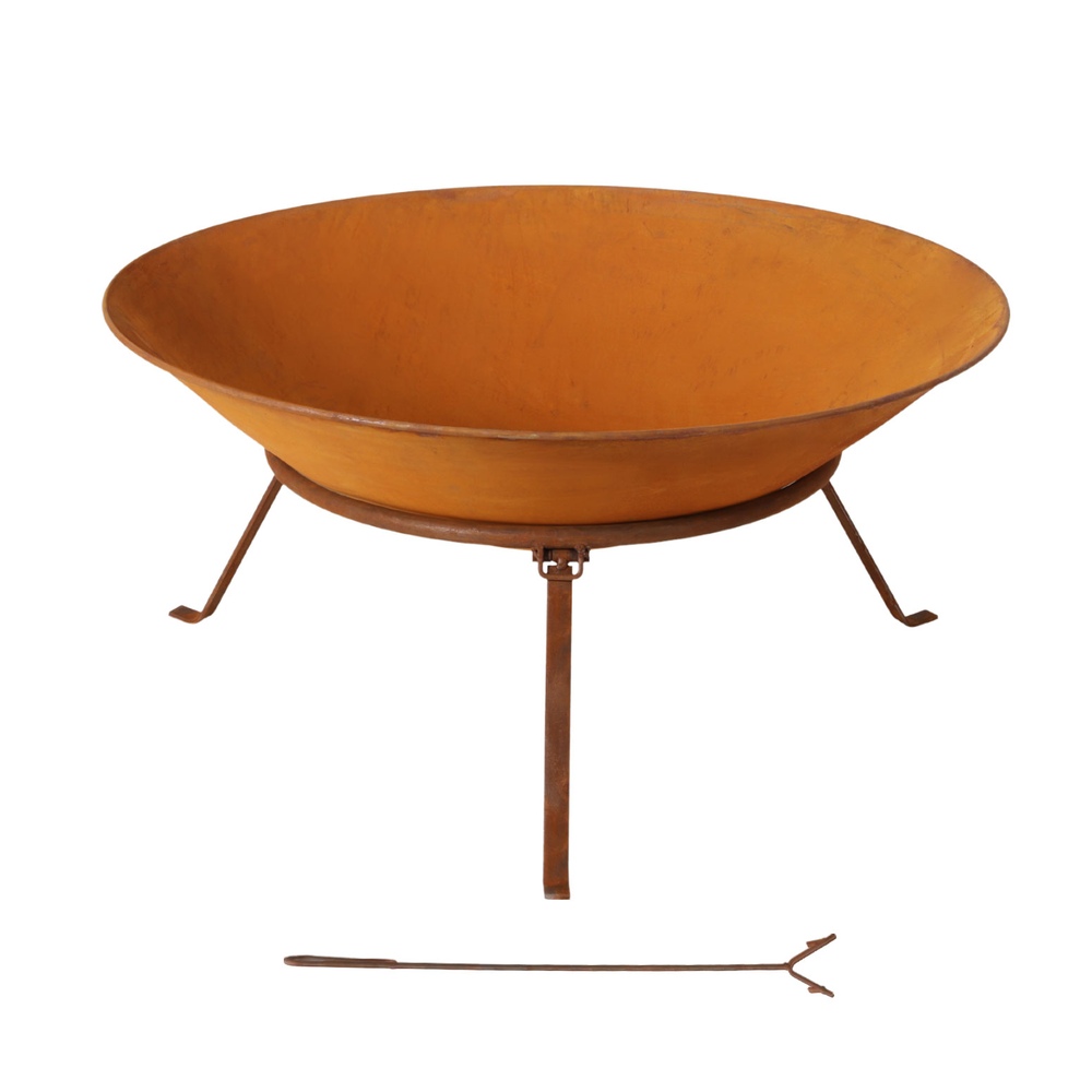 FPIT-YH-STEL-BOWL-70-202503171502-00 Grillz 70cm Fire Pit Rustic Iron Bowl Outdoor - Image 1