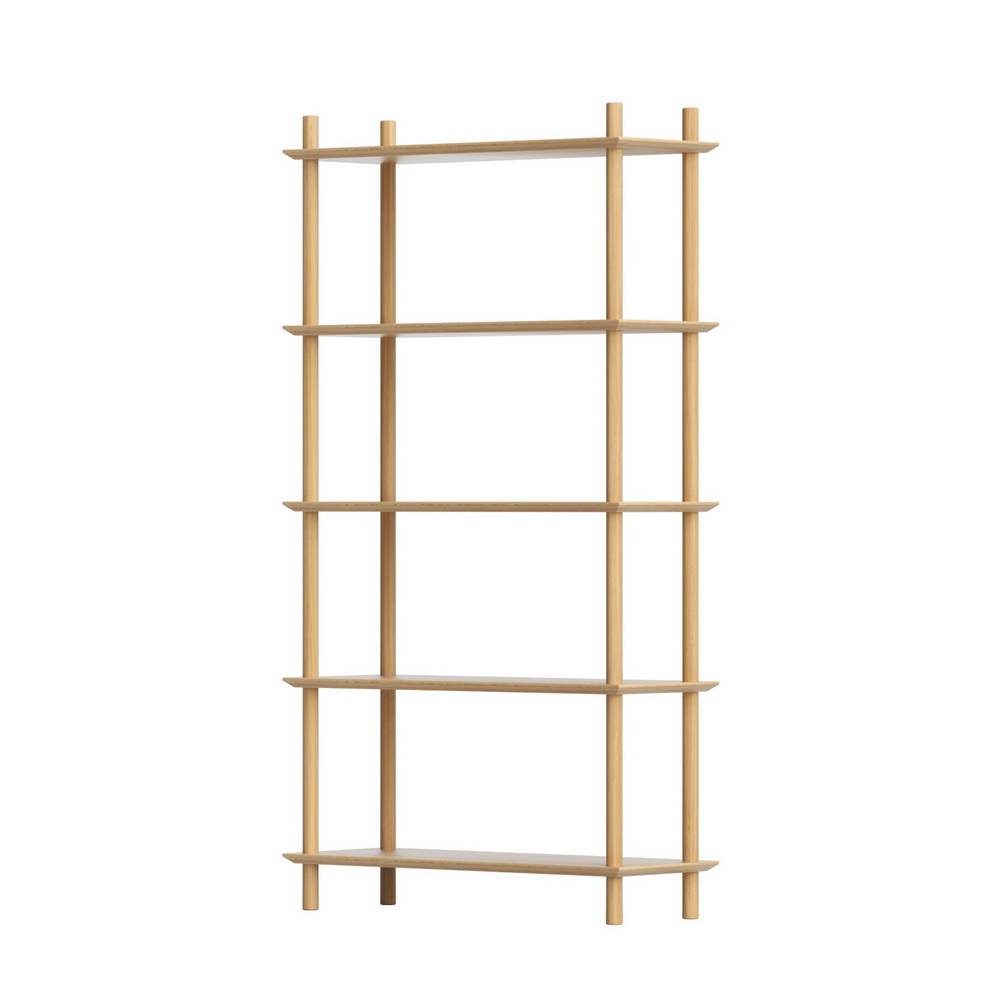 FUR-S-BSHELF-03-WD-202506271046-00 Artiss Bookshelf 5 Tiers Bookcase Display Shelves Wooden Storage Stand Rack Pine - Image 1