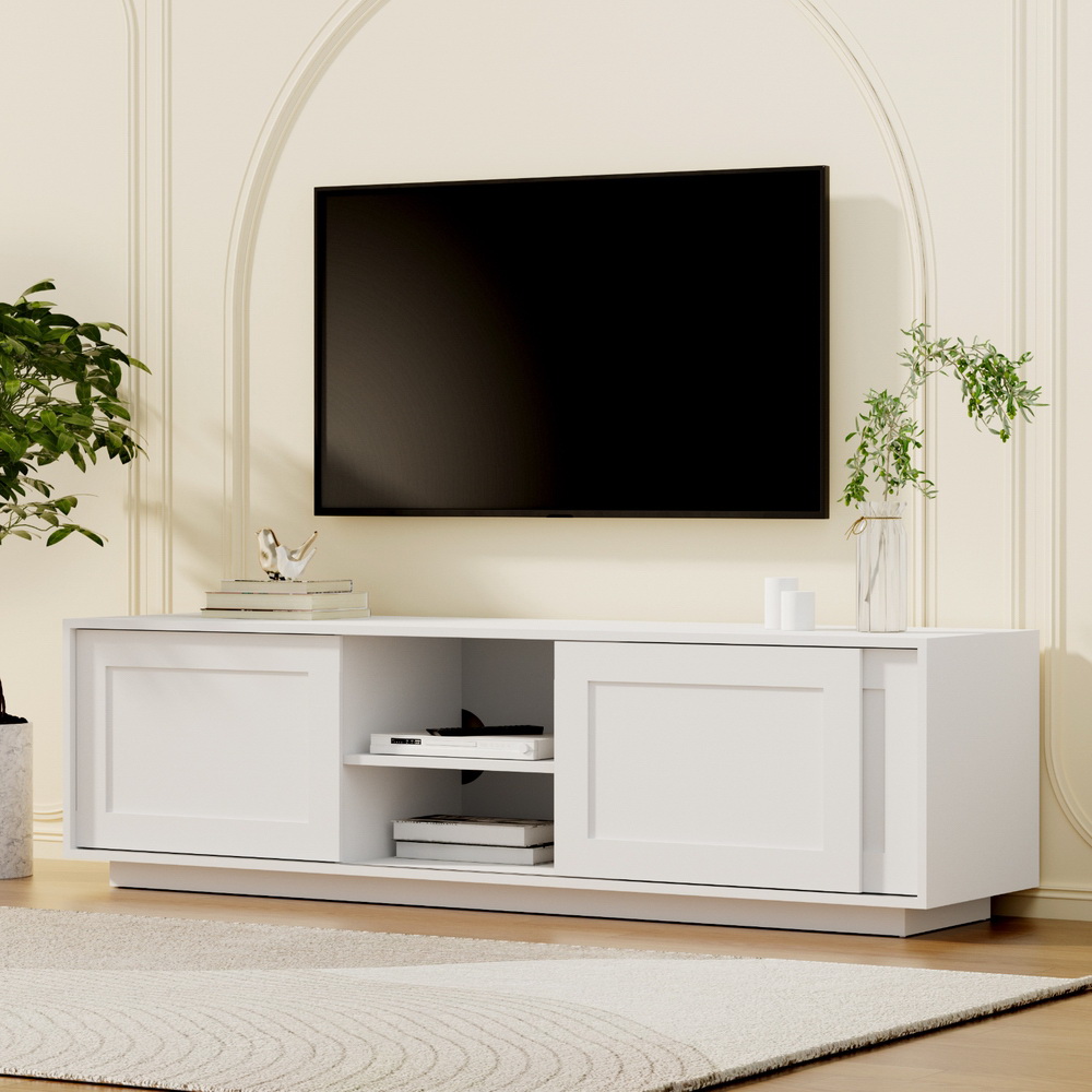 FURNI-L-3C-TV160-WH-AB-202506021001-07 Artiss TV Unit Entertainment Unit Storage Cabinet 160cm White - Image 1