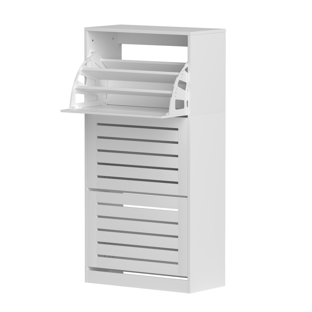 FURNI-N-SHOE-3D-WH-202505131408-00 Artiss Shoe Cabinet Storage Drawer 45 Pairs White - Image 1