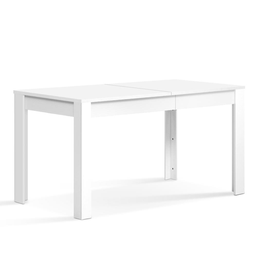 FURNI-N-TAB120-WH-00 Artiss Dining Table Rectangular 4 Seater 120CM White Natu - Image 1