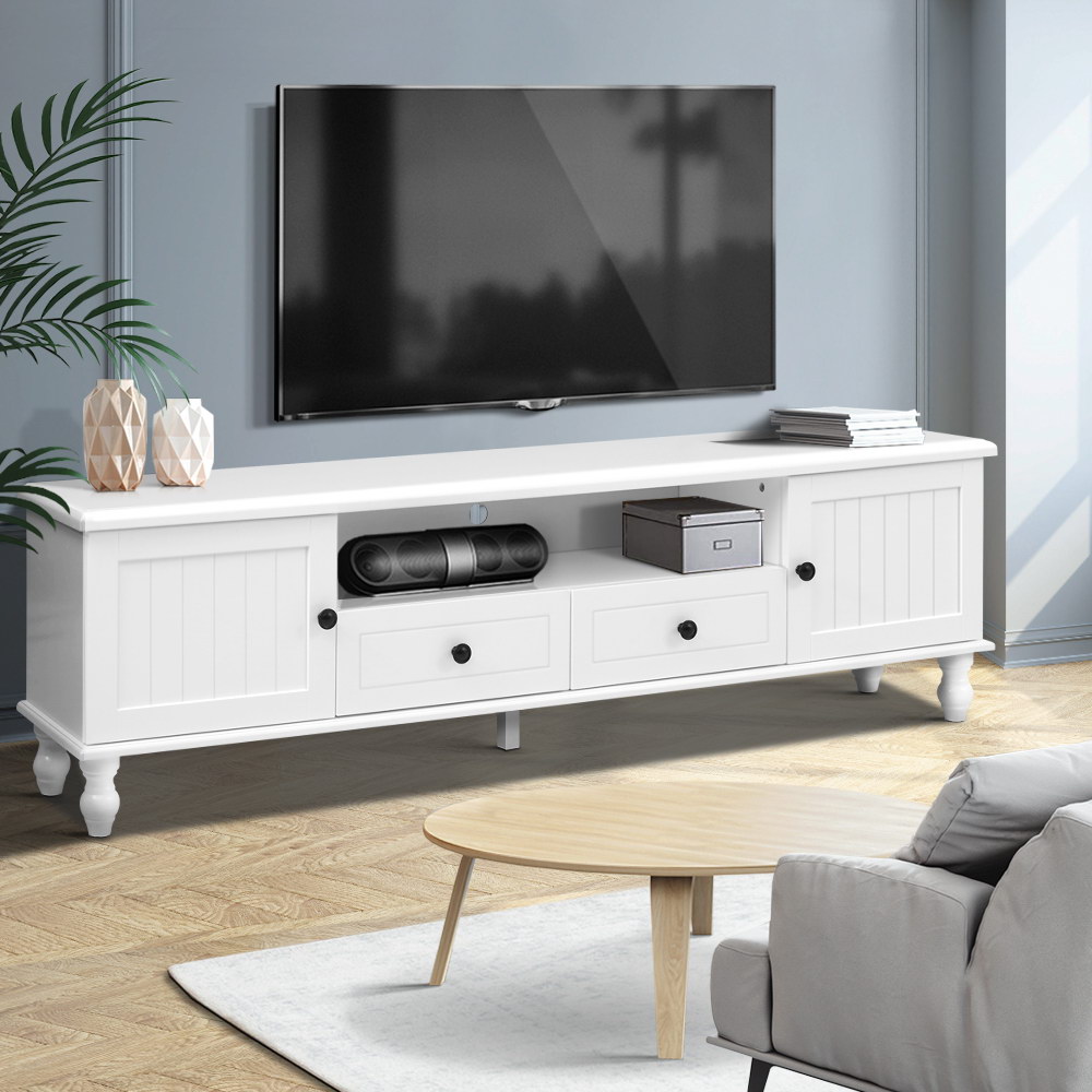 FURNI-P-KUBI-TV-WH-AB-24169-08 Artiss TV Cabinet Entertainment Unit 160cm White Kubi - Image 1