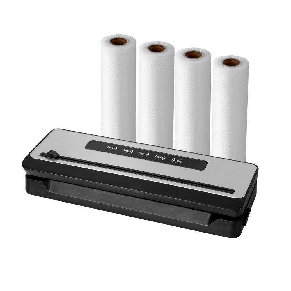 FVS-32-BAG-28X2-174926-00 Devanti Food Vacuum Sealer Machine Sealing Cutter 4 Modes Storage Bags 4 Rolls - Image 1