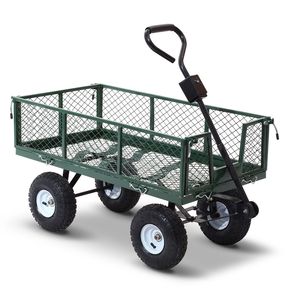 GCT-MESH-360KG-GN-00 Gardeon Mesh Garden Steel Cart - Green - Image 1