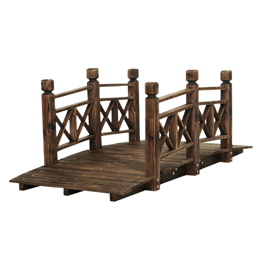 GD-BRIDGE-SH2265-00 Gardeon Garden Decor Outdoor Ornament Wooden Bridge 150cm - Image 1