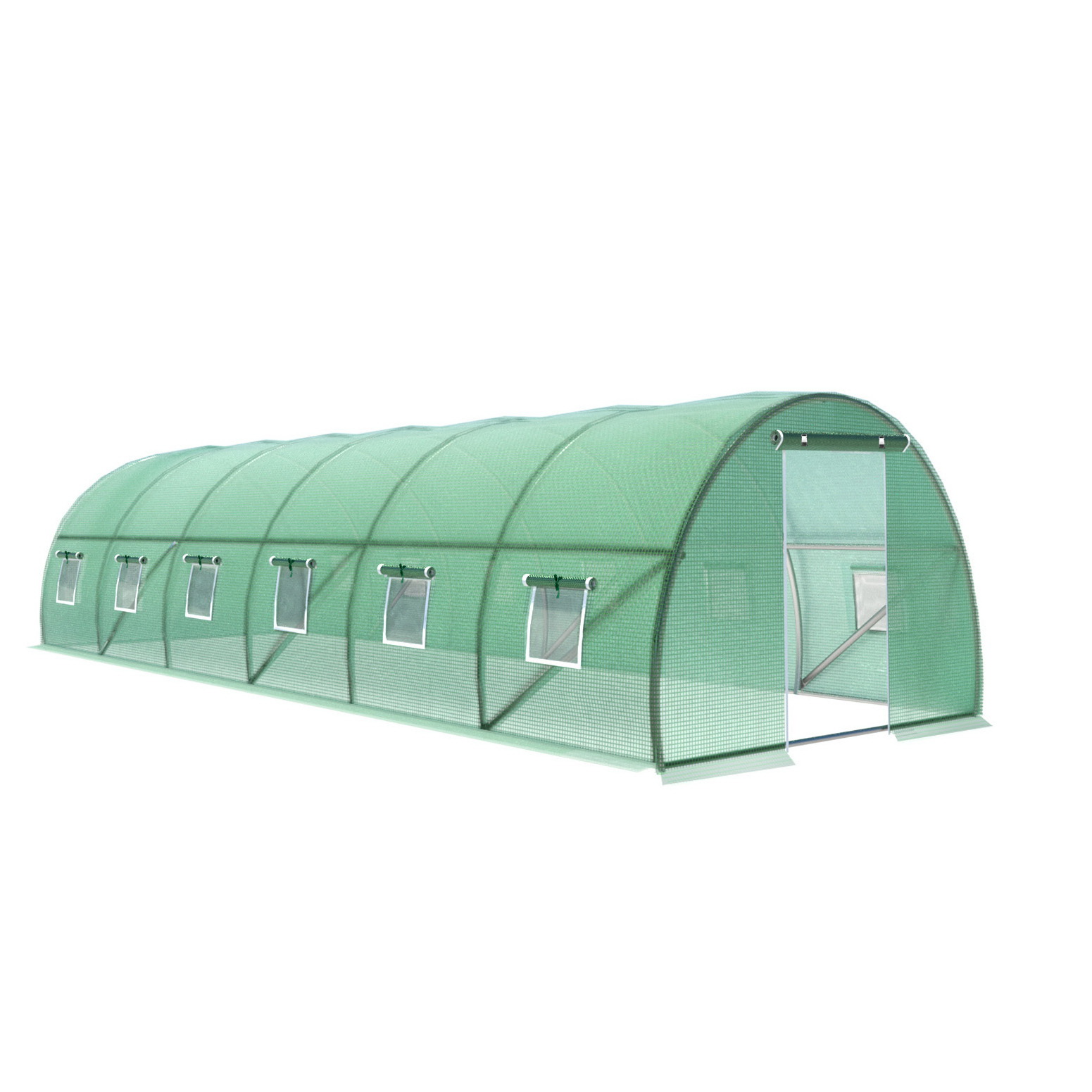 GH-WALK-F-900X300X200-GN-AB-139368-00 Green Fingers Greenhouse 9x3x2M Walk in Green House Tunnel Plant Garden Shed Dome - Image 1