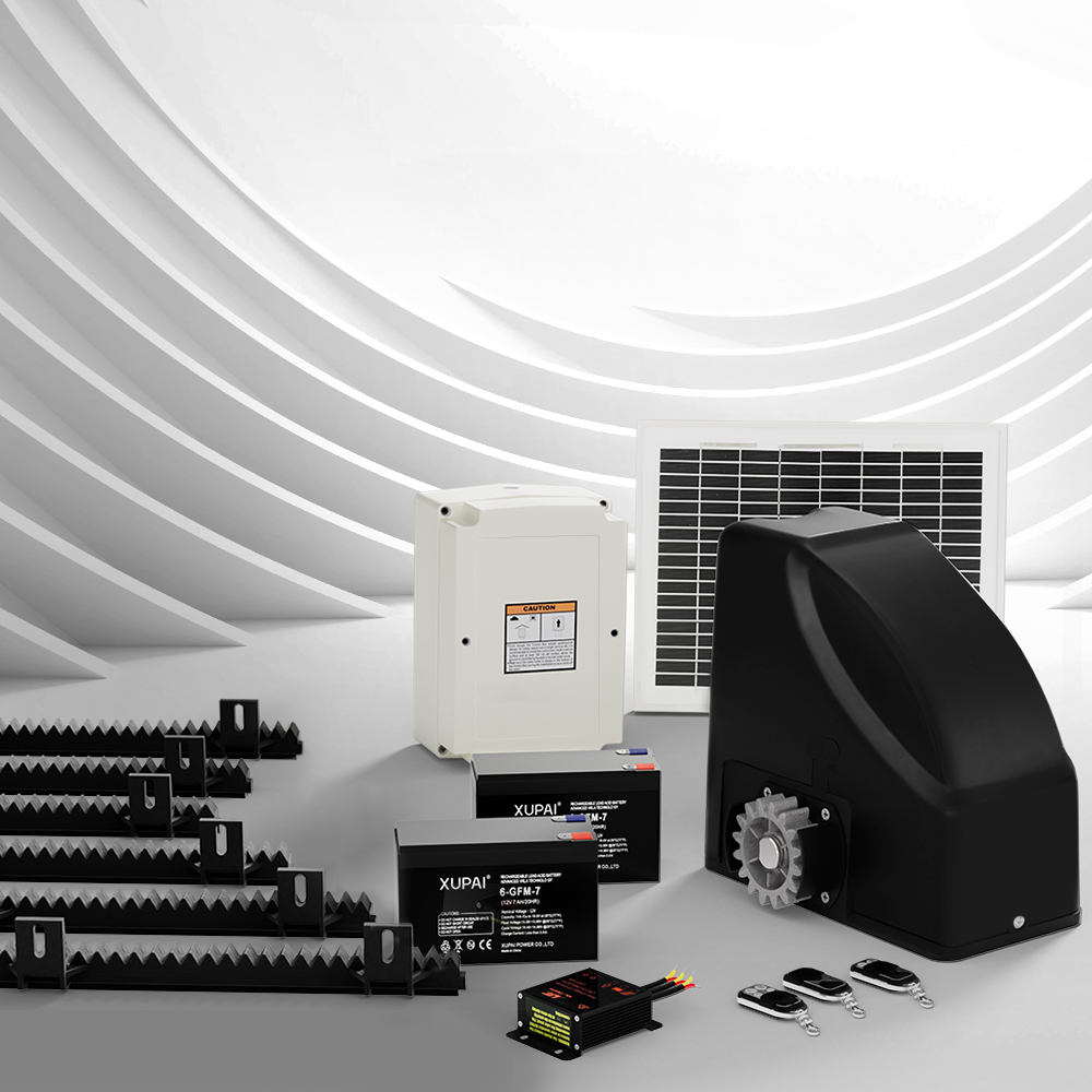 GO-SLIDE-M01-10W-RAILX3-95245-06 Automatic Sliding Gate Opener Kit 10W Solar 6M 600KG - Image 1