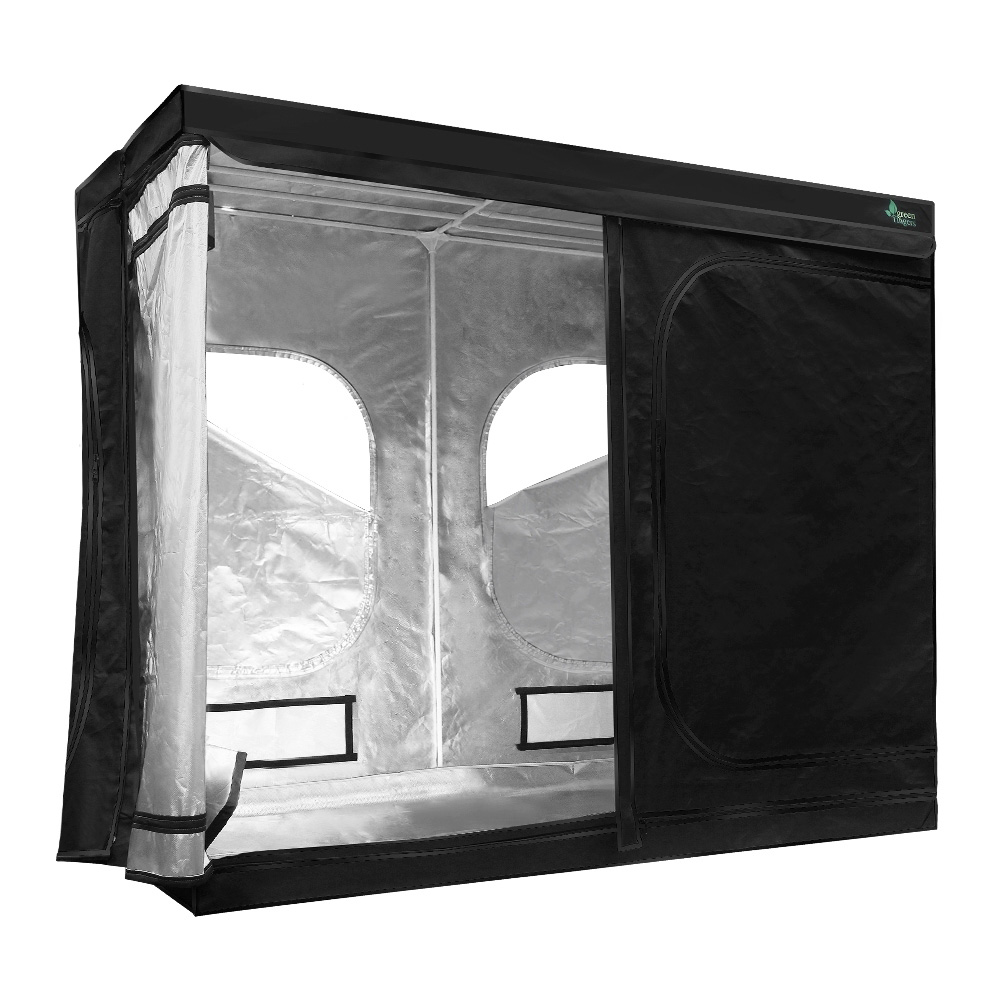 GT-D-240X120X200-BK-00 Green Fingers Grow Tent 240x120x200CM Hydroponics Kit Indoor Plant Room Black - Image 1