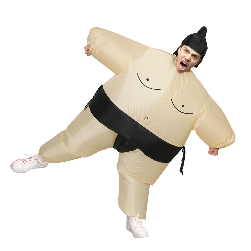 HALO-INF-SUMO-6FT-87386-00 Inflatable Sumo Costume Adult Suit Blow Up Party Fancy Dress Halloween Cosplay - Image 1