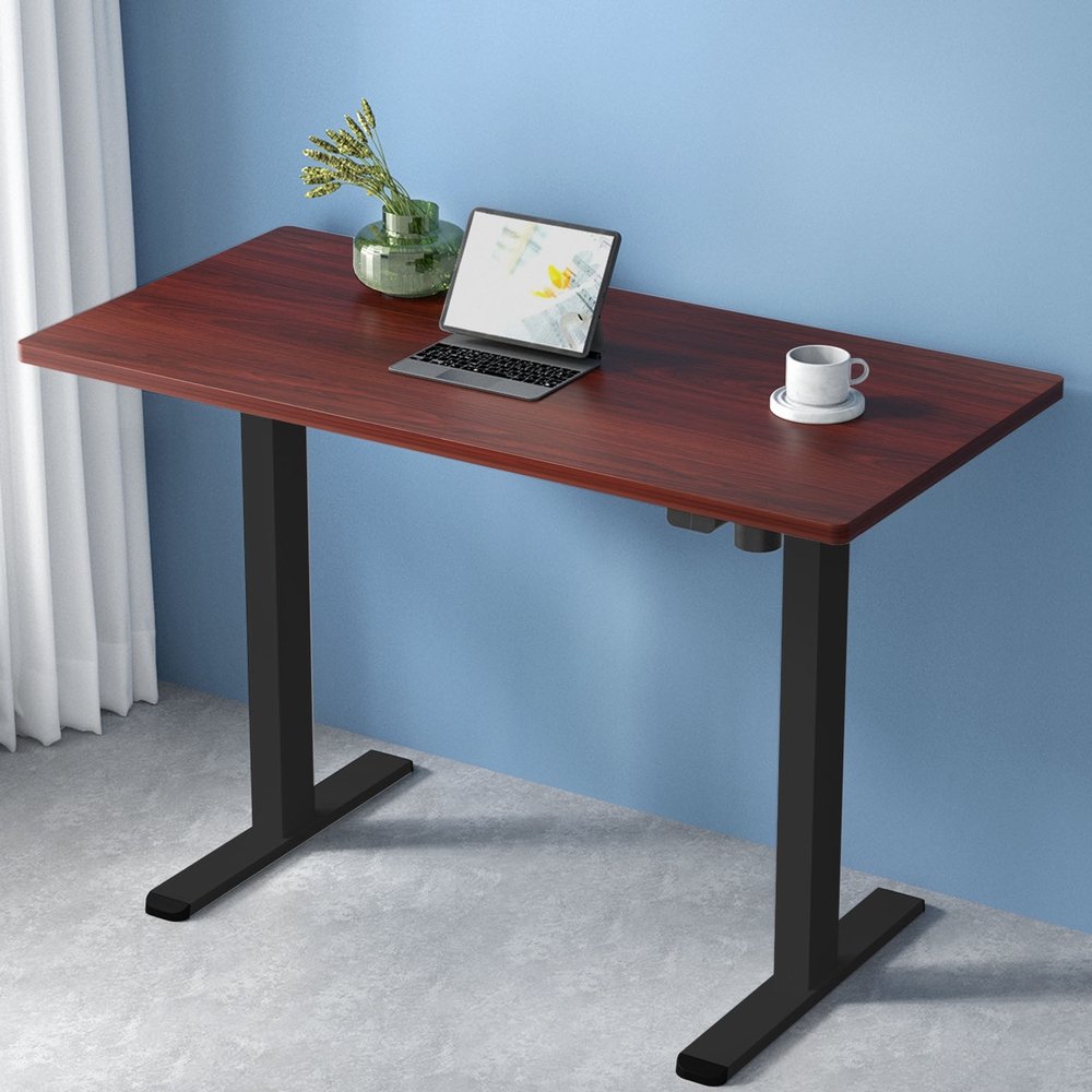 HASD-114G-BKDF-WADB-140-61852-06 Artiss Standing Desk Motorised Walnut 140CM - Image 1